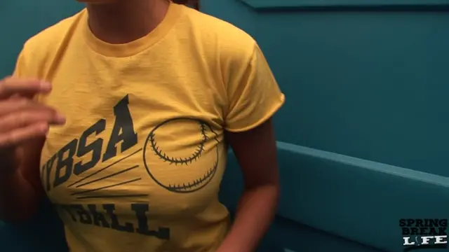 Poster: Sporty Hot Chick Naked and Masturbating in Public Around Tampa Florida