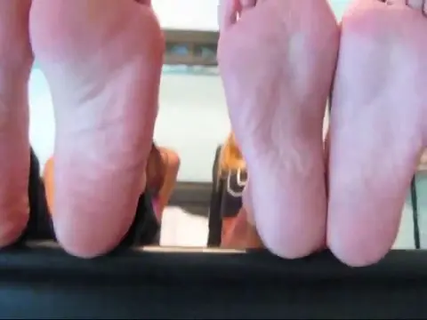 Poster: Team Tease – Two Brats in Bed- but all you want is their feet! LOSER