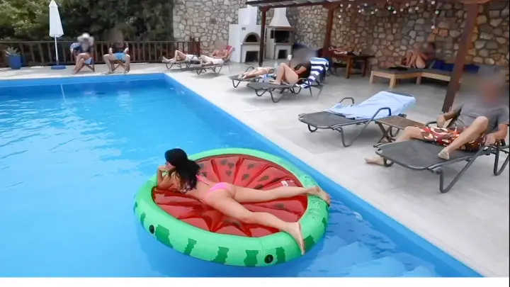 Poster: FUCKED IN THE HOTEL POOL IN FRONT OF ALL